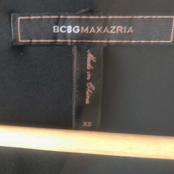 BCBG MAXAZRIA BLACK SIDE RUCHED CENTER  DRESS xs - Picture 11 of 11